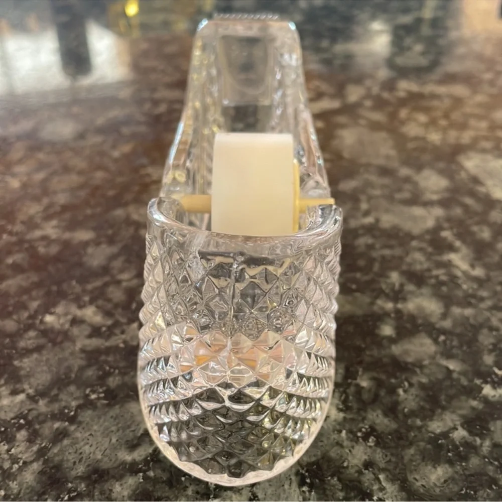 VINTAGE Godinger Legends 24% Lead Crystal Tape Dispenser - Picture 4 of 5